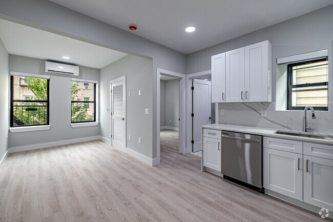 1BR, 1BA - 381SF - Kitchen/Living Room - 22 Fleet St