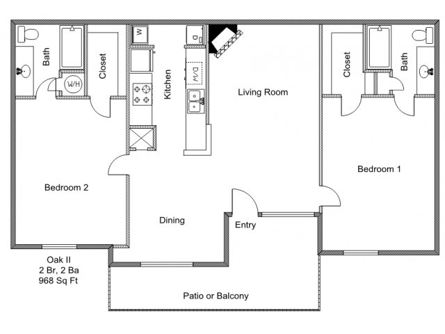 Oak 2 - Park Timbers Apartments