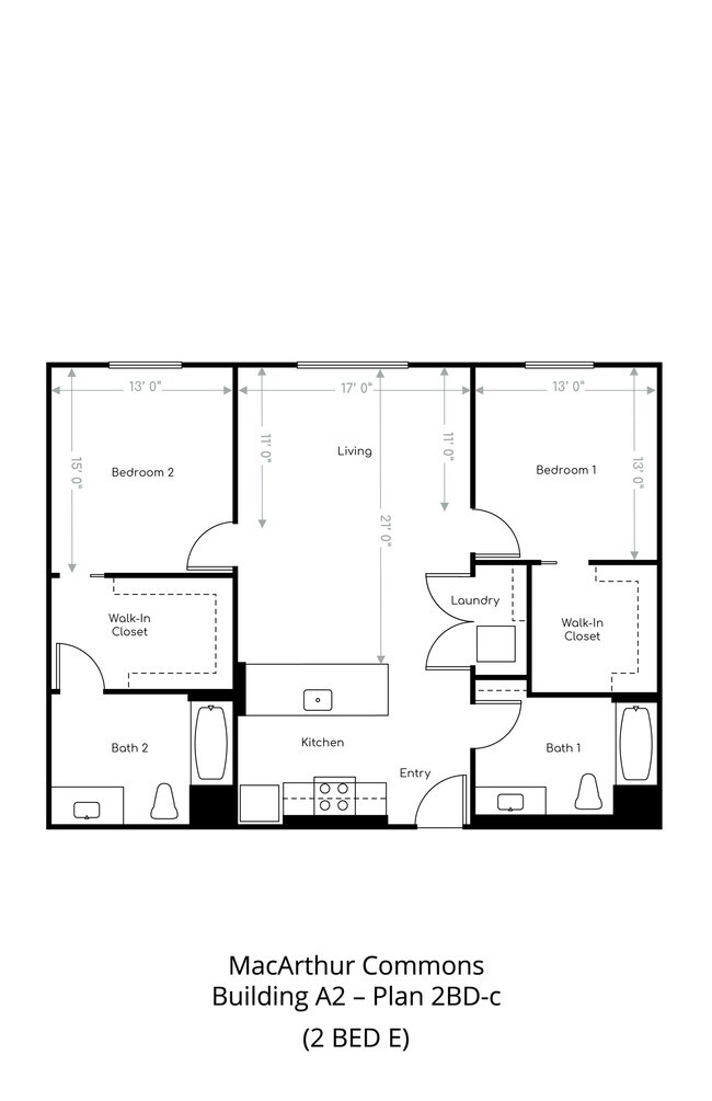 Two Bedroom E - MacArthur Commons