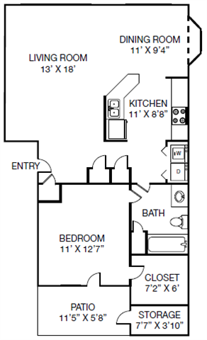Floorplan - Caveness Farms Apartments