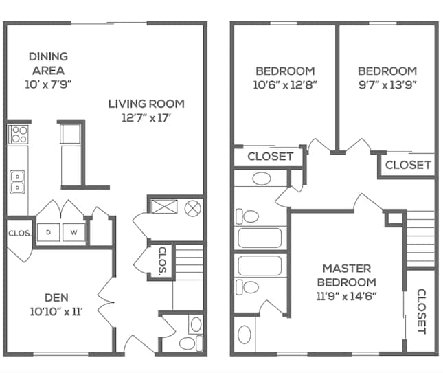 Floorplan - Galbraith Pointe Apartments and Townhomes