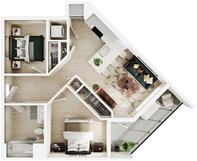 Floorplan - Link Apartments® Four12