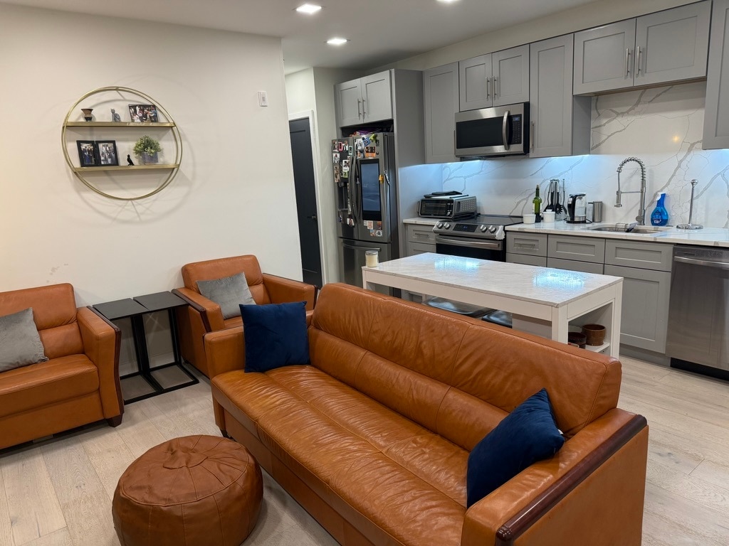 Living Room + Kitchen - 1355 Bryant St NE