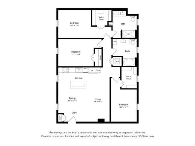 Floorplan - Upper Post Flats