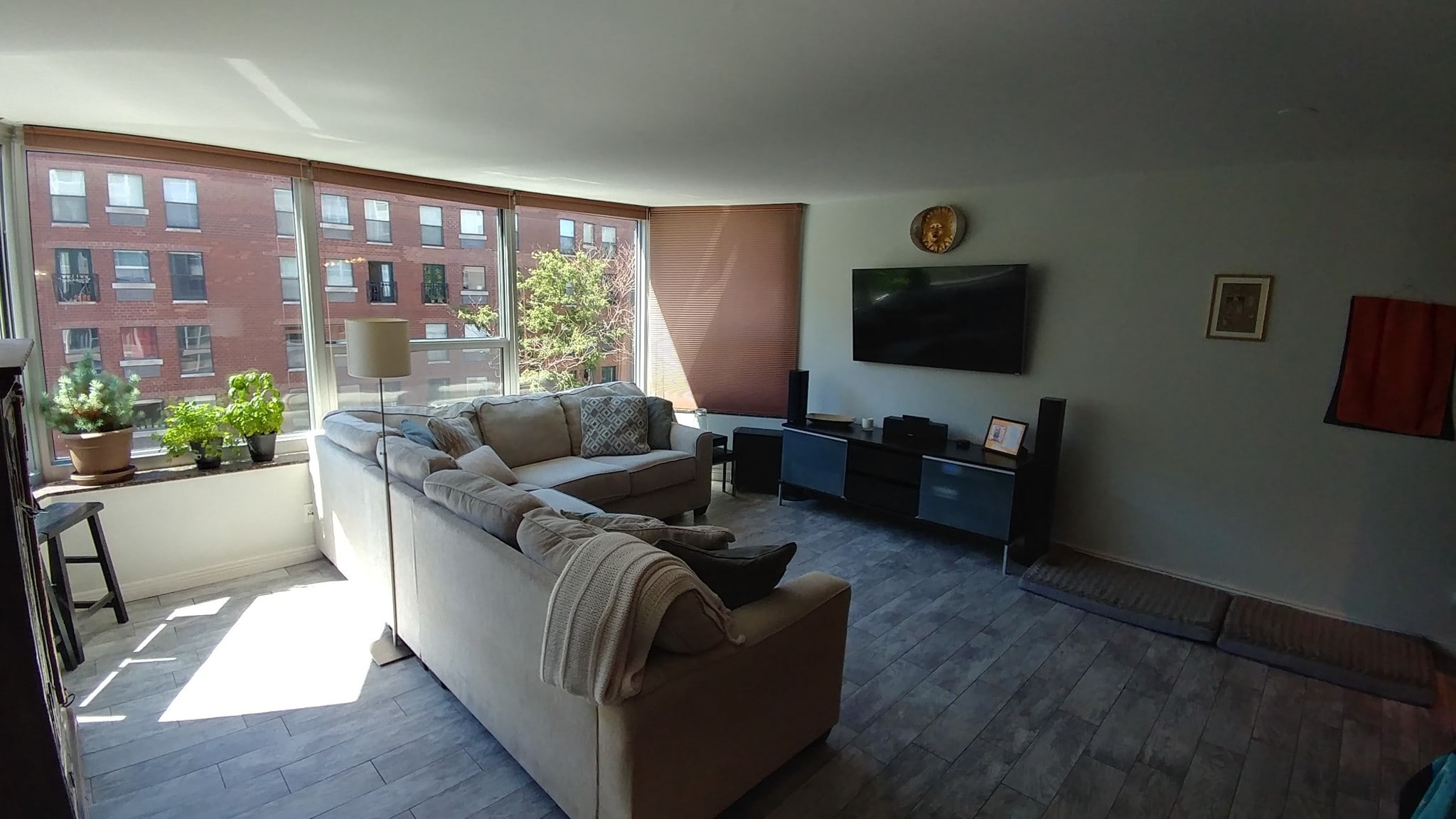 Living area has surround sound ready system, and hdmi-ready cables for mounted TV. - 720 W Gordon Terrace