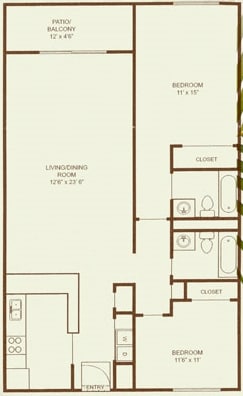 2 Bedrooms 2 Baths - Sundance Grove Apartments