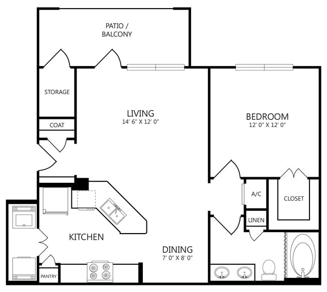 Floorplan - West Creek Apartments
