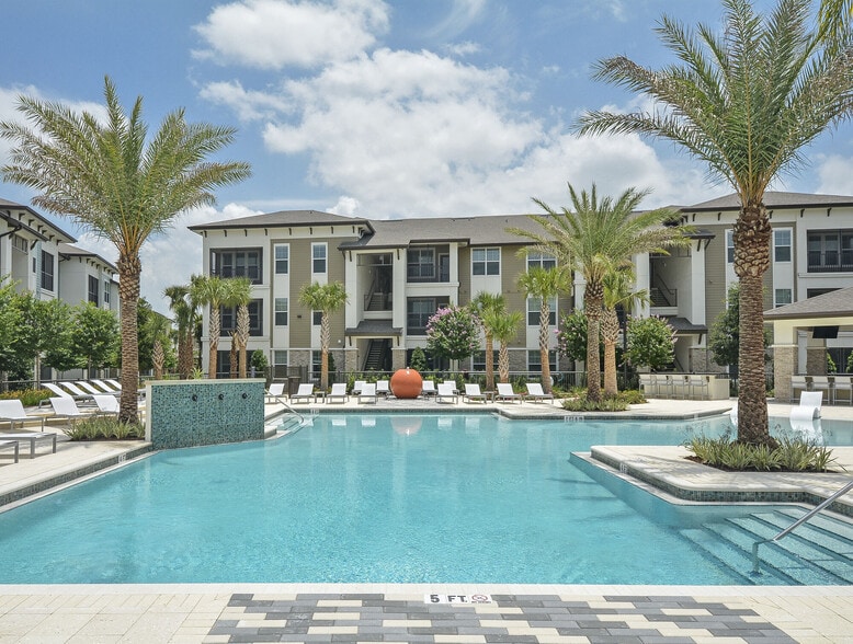 Beach Inspired Zero Entry Pool with Surrounding Sun Decks - Marvera Casselberry
