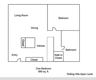 1BR/1BA - Rolling Hills Apartments