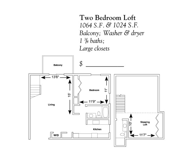 Floorplan - Pine Cove Apartments