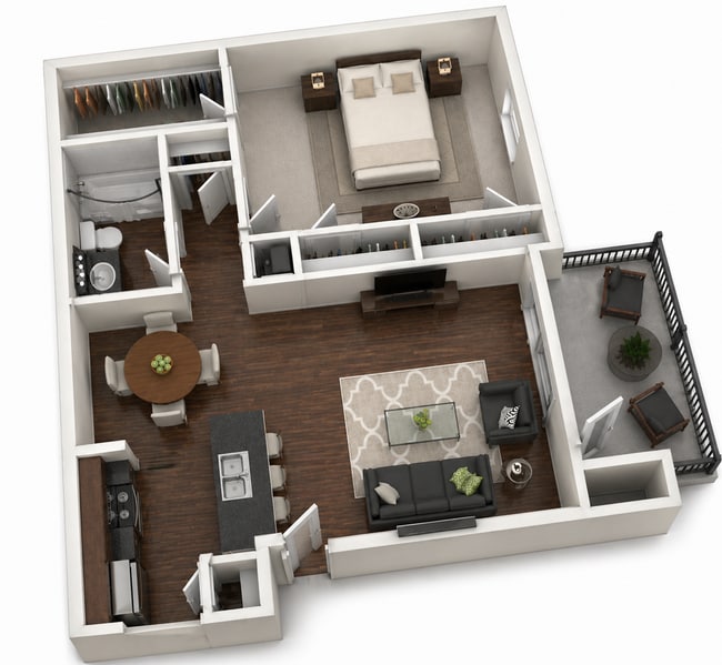 1B Cedrus 703sqft - Cedars at Ellington