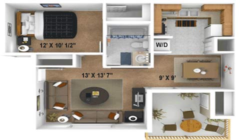 Floorplan - Ashford Heights Apartments