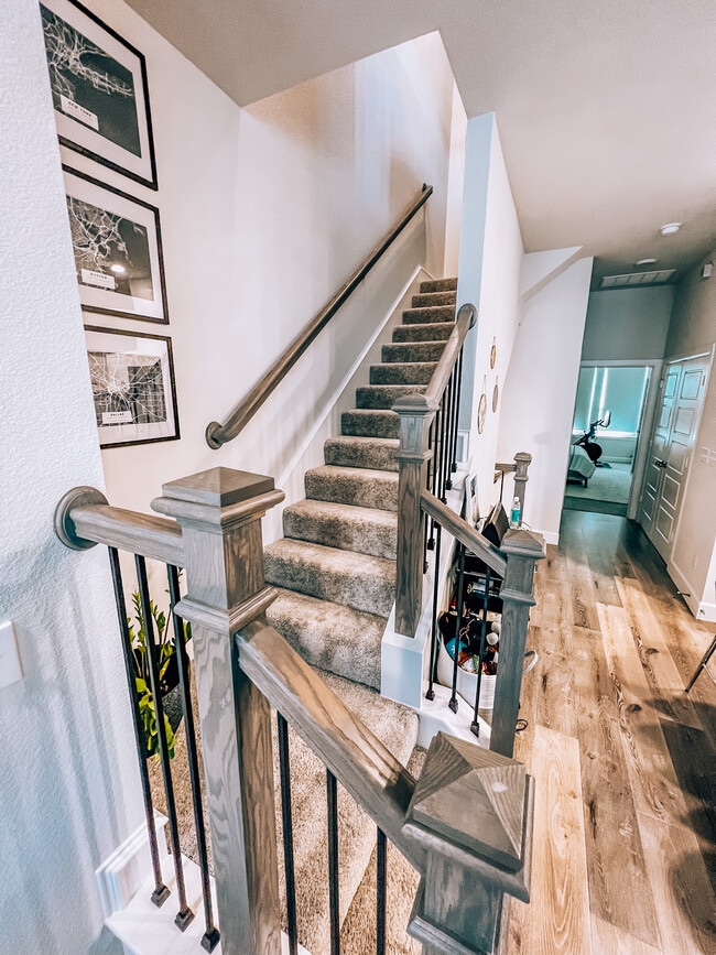 Stairs to floor 3 - bonus room and access to patio - 1047 Tea Olive Ln