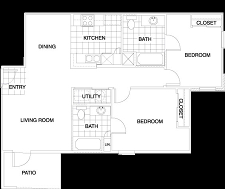 2BR/2BA - Flatts at South Campus