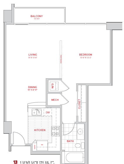 1BR/1BA - Solaire at the Plaza