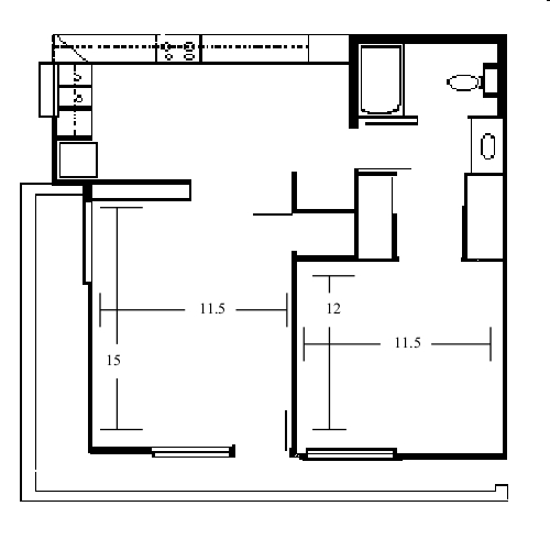 1BR/1BA - Shadows Apartments