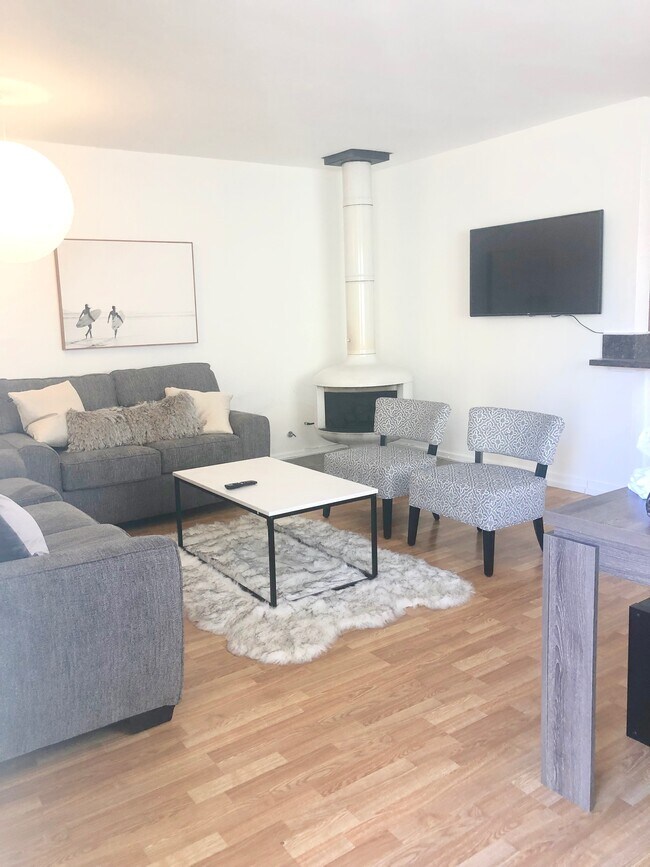 Living Room with Gas Fireplace - 35 Dudley Ave