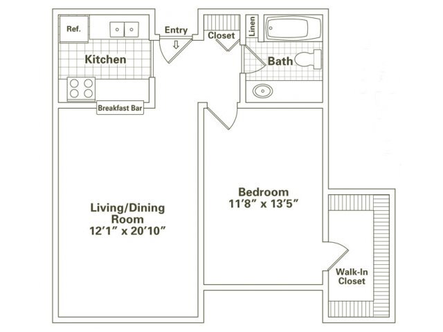 Floorplan - Oak Park City Apartments