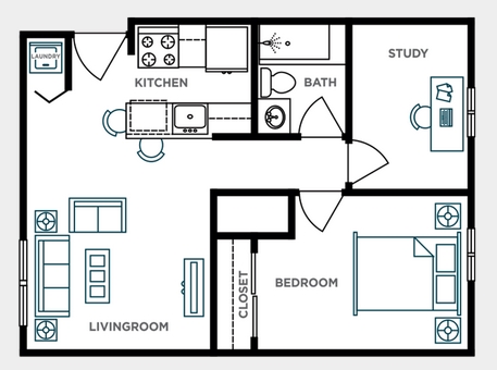 1BR/1BA - Campus Edge
