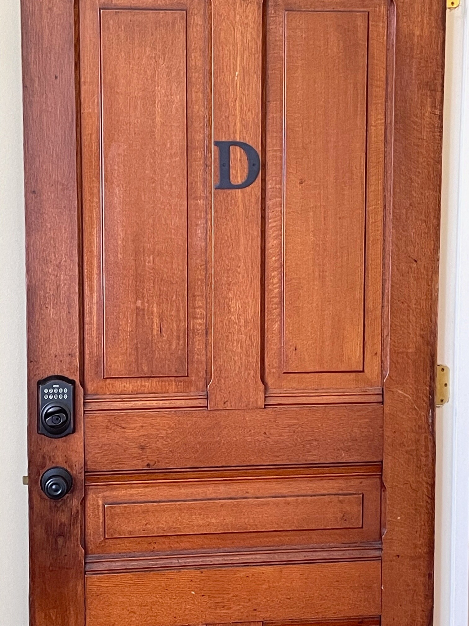 Solid Oak Doors w/digital lock - 1410 S Gaines St