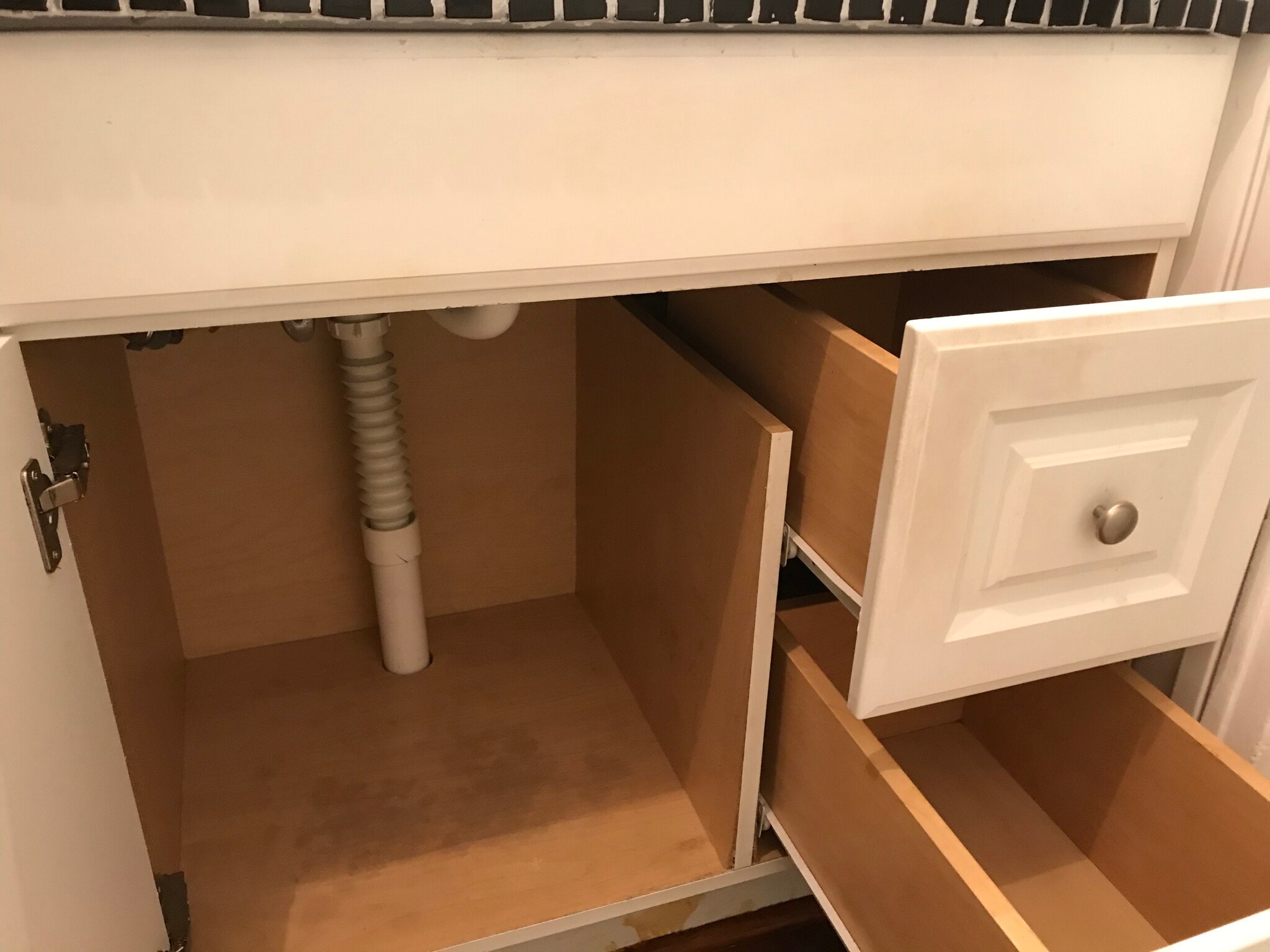 Vanity contains under sink storage space and 2 deep drawers - 1407 W Church St