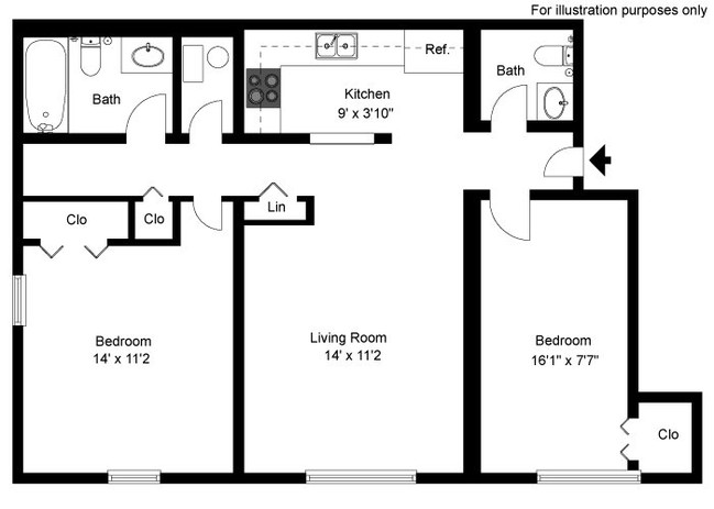 Floorplan - Carriage House Apartments & Townhomes