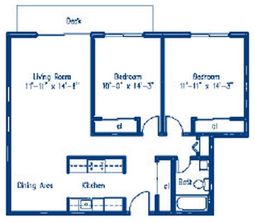 2 Bedroom - Ridgeview Heights Apartments