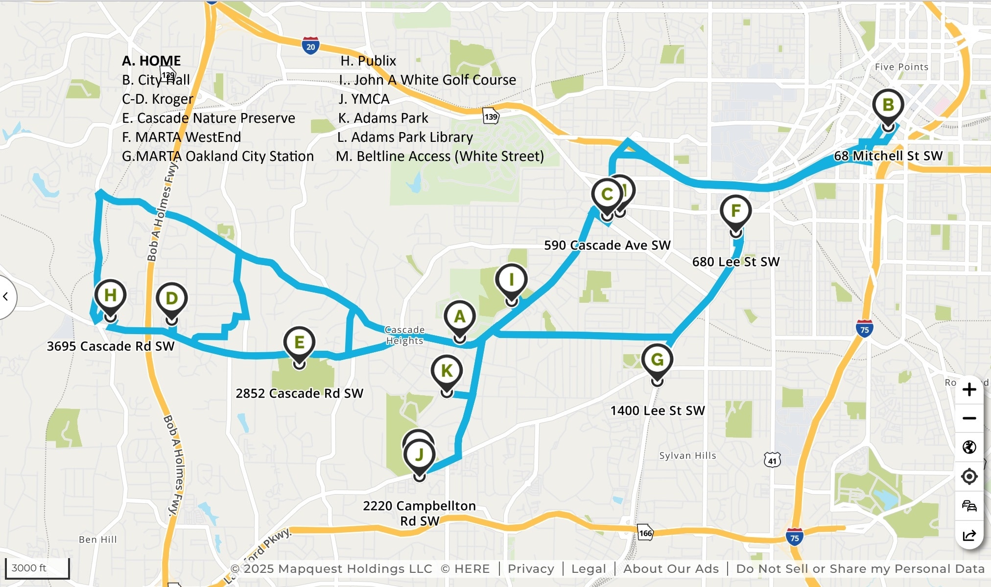 Local Amenities - 2077 Cascade Rd SW