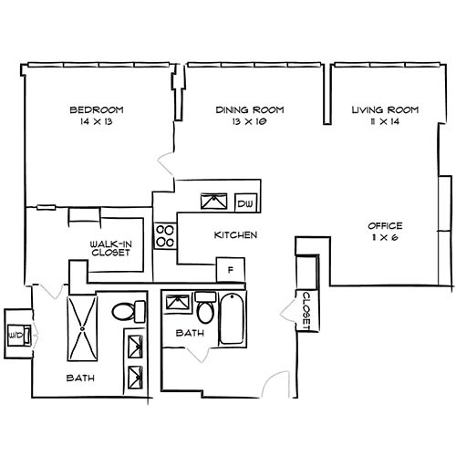 Floorplan - Park Towne Place Apartments