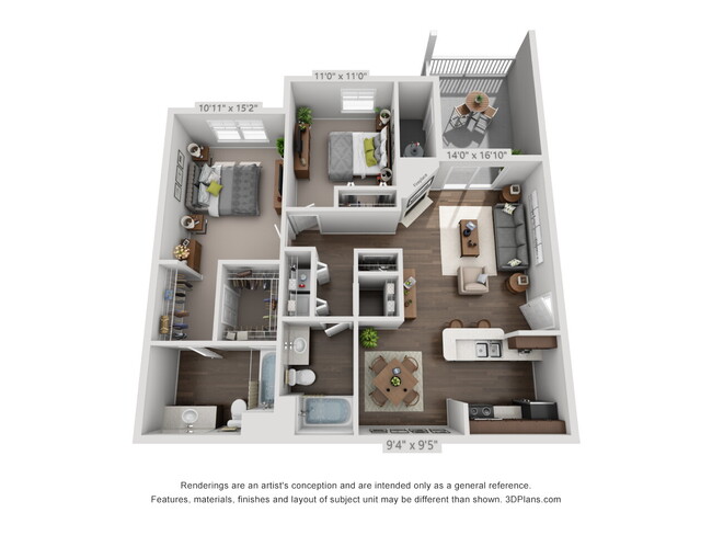 Floorplan - Bear Valley Park Apartments