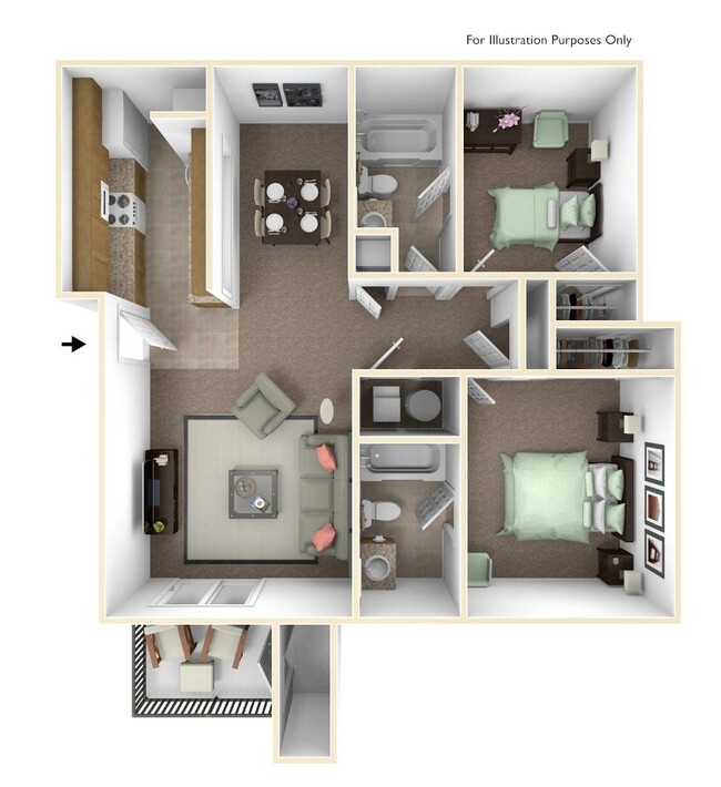 Floorplan - Falcon Point Apartments