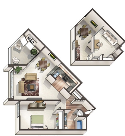 1BR/1BA - Vaseo Apartments