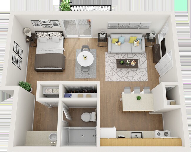 Studio Floor Plan - Windsor Apartments