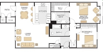 2BR/2BA - The Oaks Apartment Homes