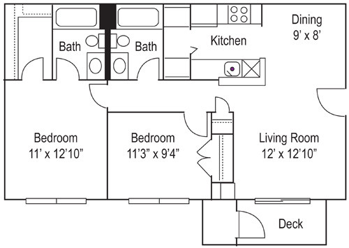 Floorplan - Riverwoods Apartments