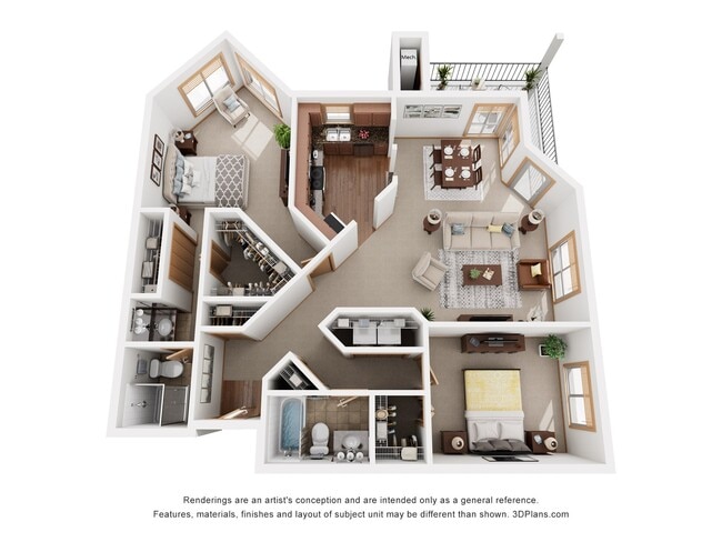 Floorplan - Crosby Pointe Apartments
