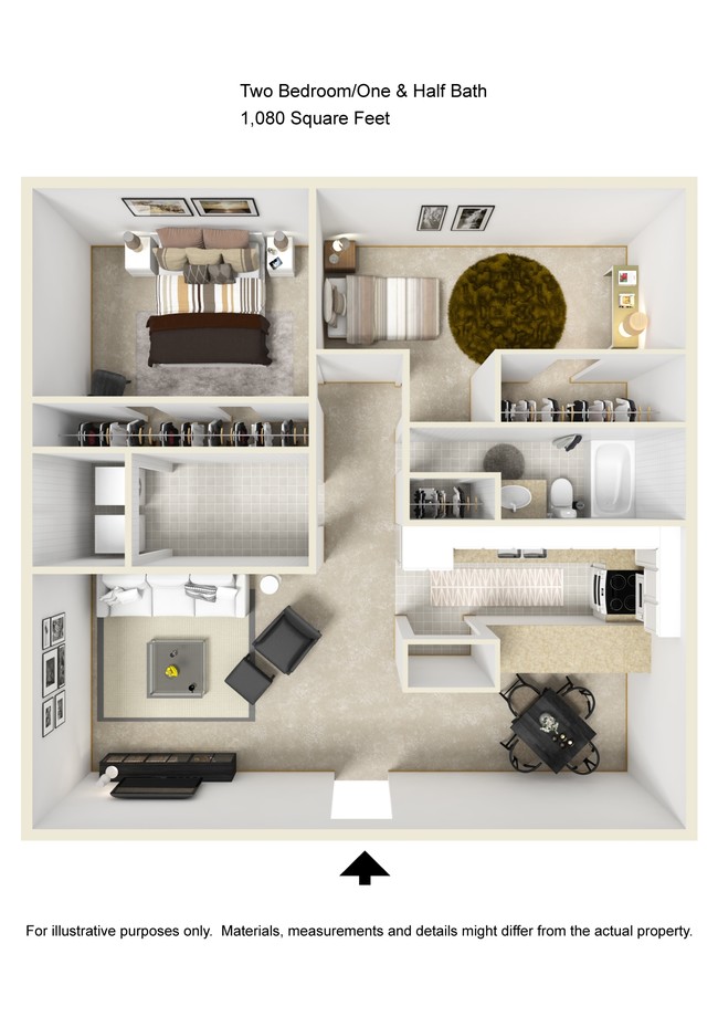 2BR/1.5BA - Royal Oaks Apartments