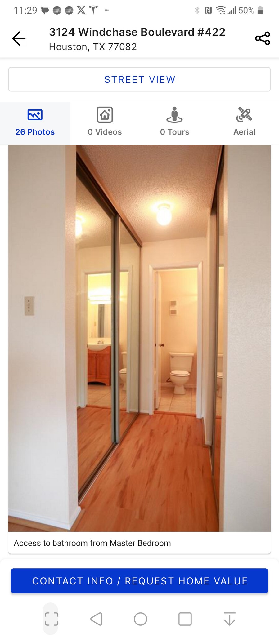 Access to master bathroom from master bedroom. - 3124 Windchase Blvd