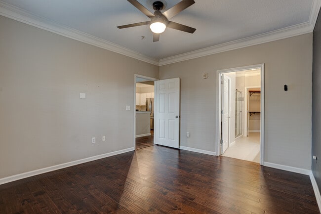 Main bedroom view of doors to living area and master bath - 1850 Cotillion Dr