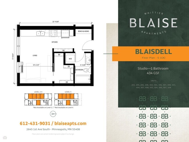Floorplan - Blaise Apartments