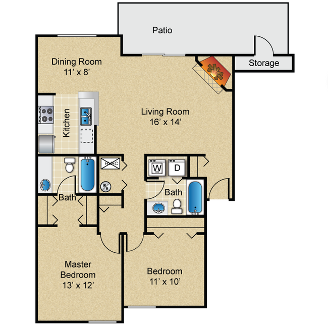 Floorplan - The Villages of Bent Tree Apartments