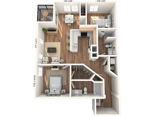 Floorplan - The Pacifica Apartments