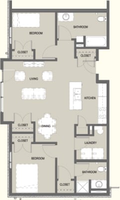 2BR/2BA - Bud Bailey