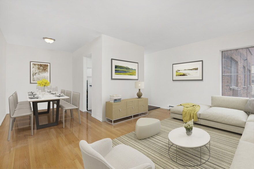 450 W. Melrose - 1 BD Living Room & Dining Area - 450 W. Melrose