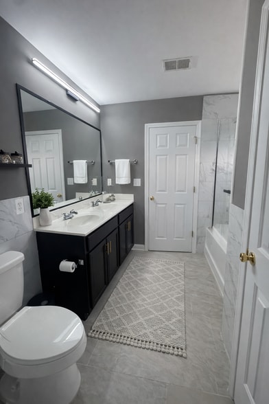 Primary Bathroom has his and her double vanity - 429 Indigo Ridge Dr