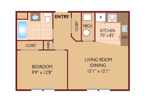 1BR/1BA - Vail Manor 55+