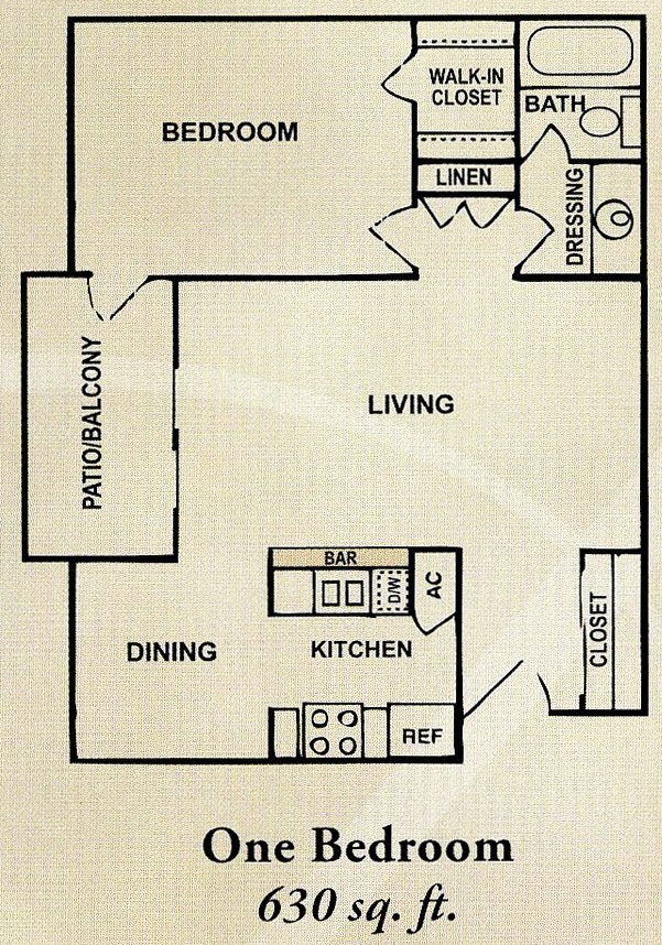 1BR/1BA - Forest Ridge Apartments