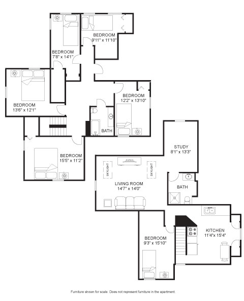 6 BD/ 2 BA - 110 West