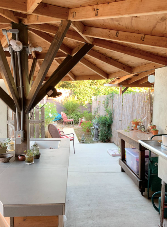 Outdoor kitchen island with sink - 12678 Dewey St