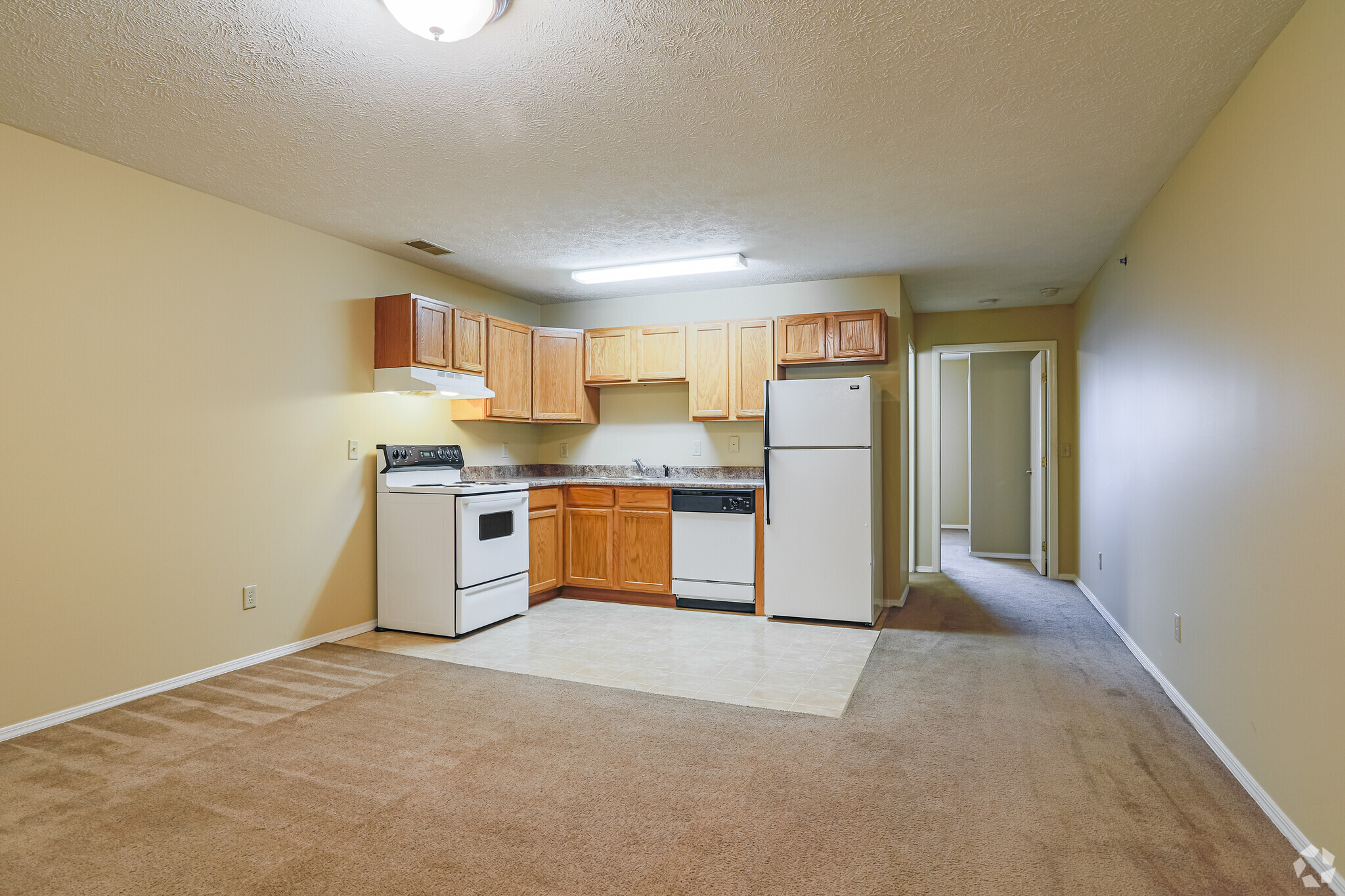 1 BR, 1 BA - Living Room/Kitchen - Currency Commons Apartments